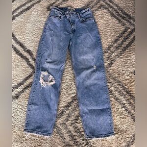 Abercrombie & Fitch | Women’s blue Curve Love The Dad High Rise Jeans, 27 Short
